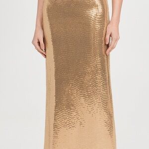 Show Me Your MuMu Saturday Gold Maxi Skirt